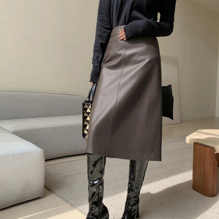 ICONIC Genuine Leather Skirt