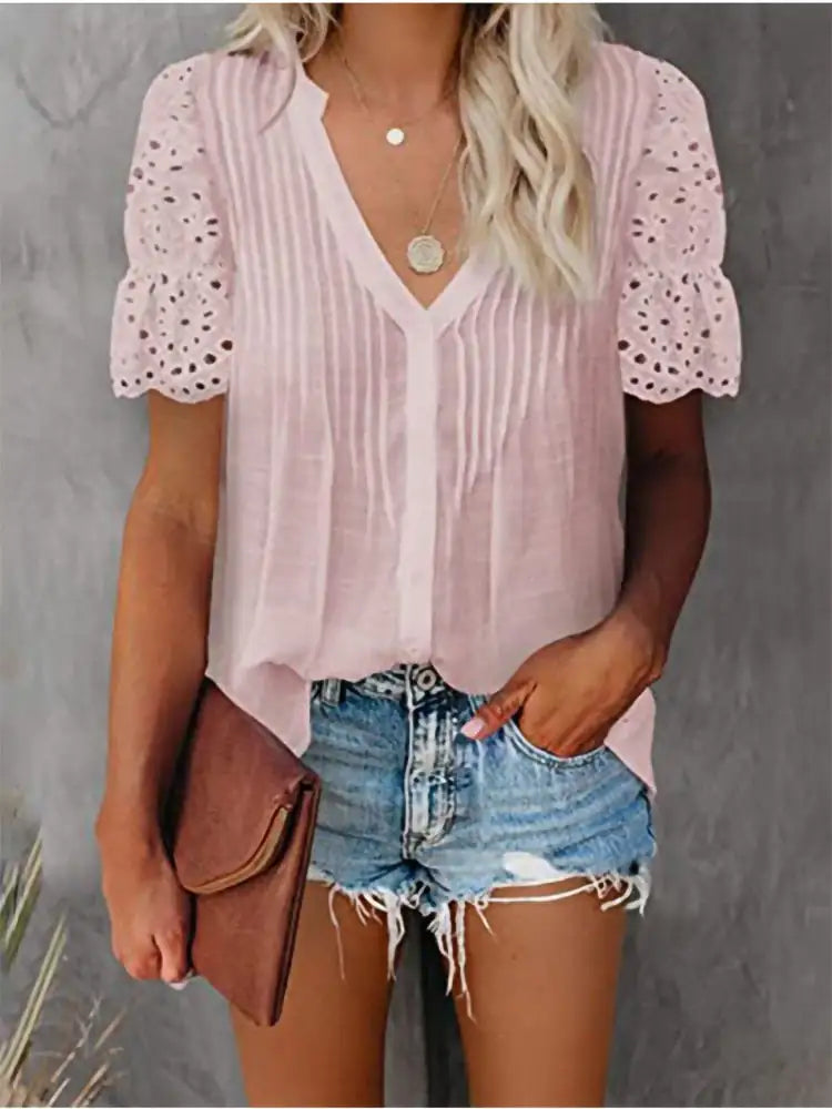V-neck Emily Lace Shirt
