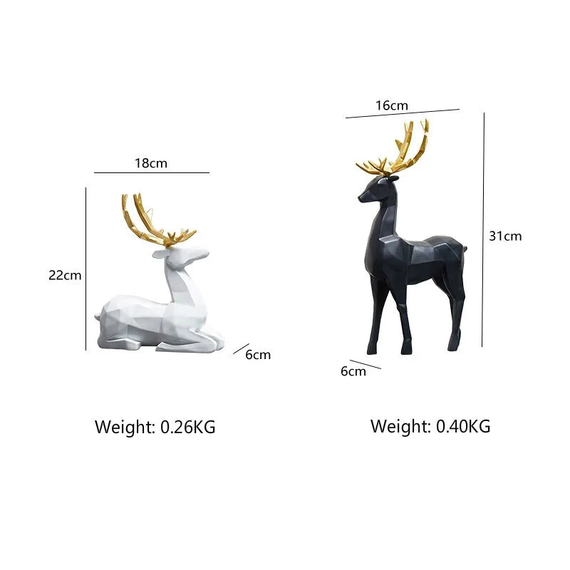 Romantic Deer Figurines