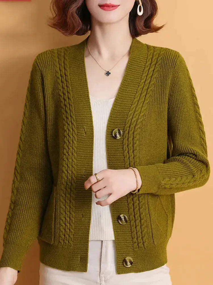 Casual Cable Knitted Cardigan