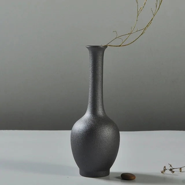 Minimalist Black Glaze Vases
