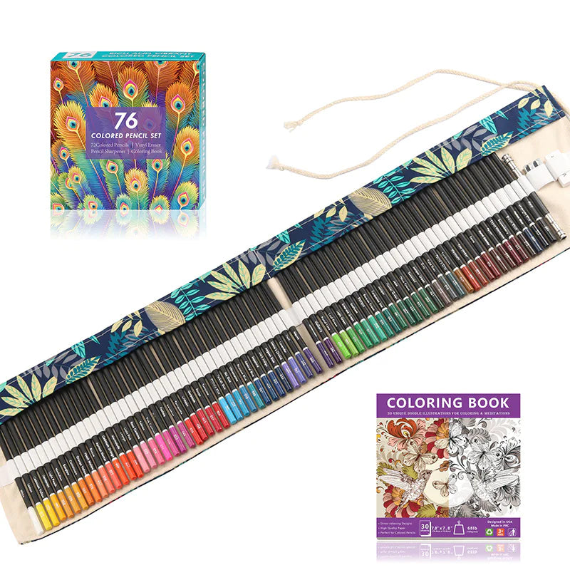 72 Premium Lead Color Pencil & Wrap Boxed Set