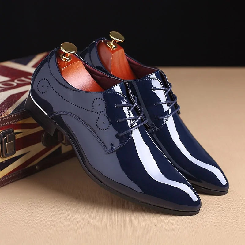 Glossy Oxford Patent Leather Shoes