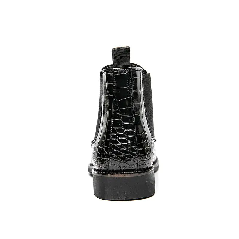 Unique Crocodile Vegan Leather Boots