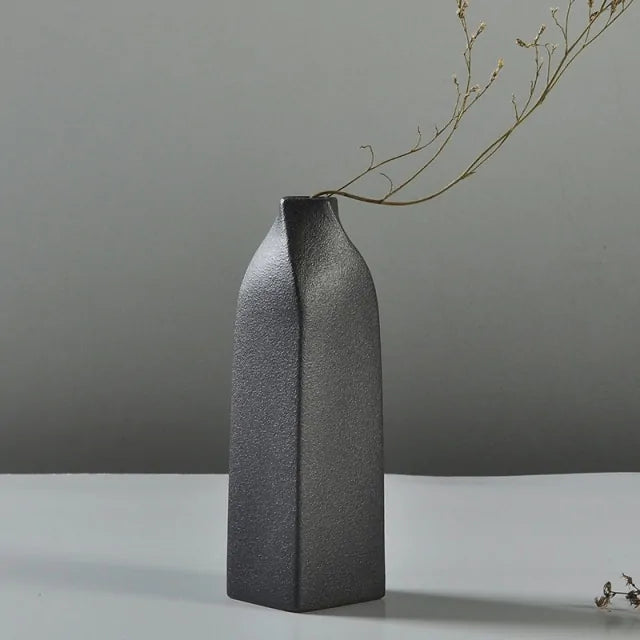 Minimalist Black Glaze Vases