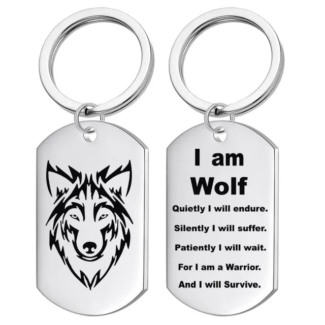Wolf Military Dog Tag Pendants
