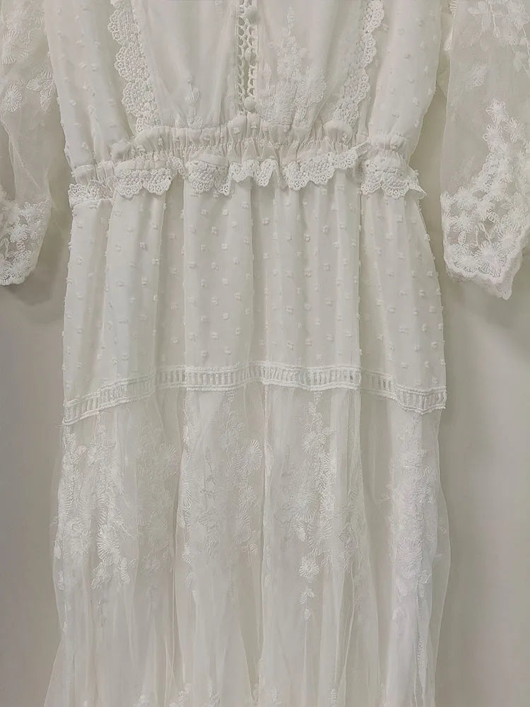 Chic White Lace Dress