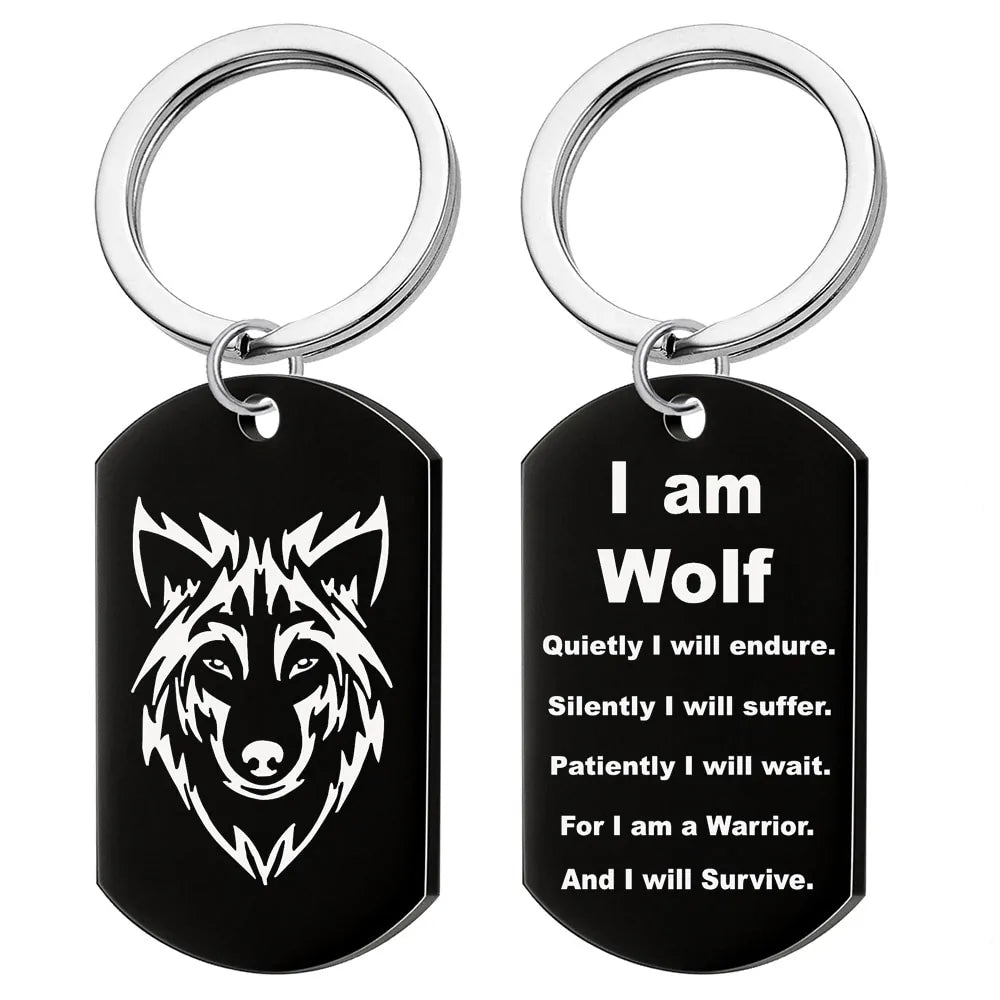 Wolf Military Dog Tag Pendants