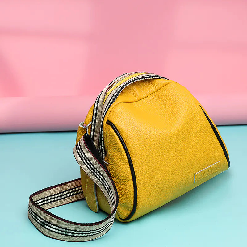 Annmouler Genuine Cowhide Leather Saddle Handbags