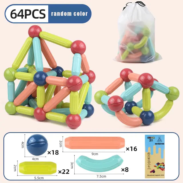 Magnetic Construction Stick Blocks