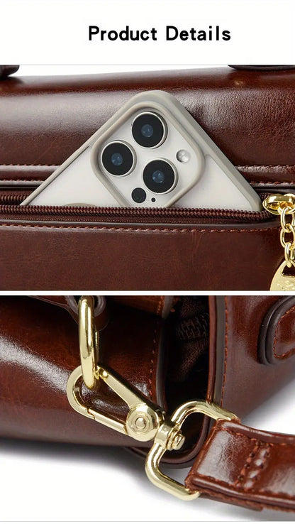 2025 New Vintage Retro Wax Leather Messenger Bags