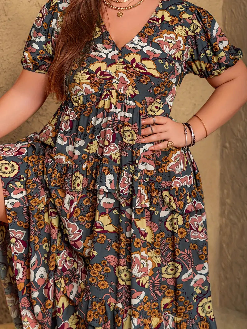 Rustty Dustty Plus Size Viscose Boho Dress