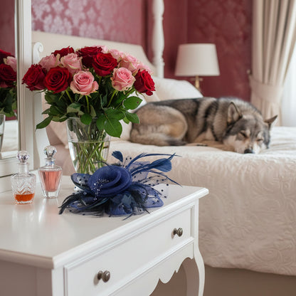 KOKO Mesh Feather Headband Fascinators