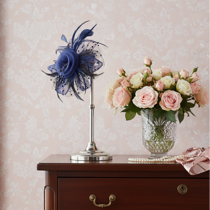 KOKO Mesh Feather Headband Fascinators