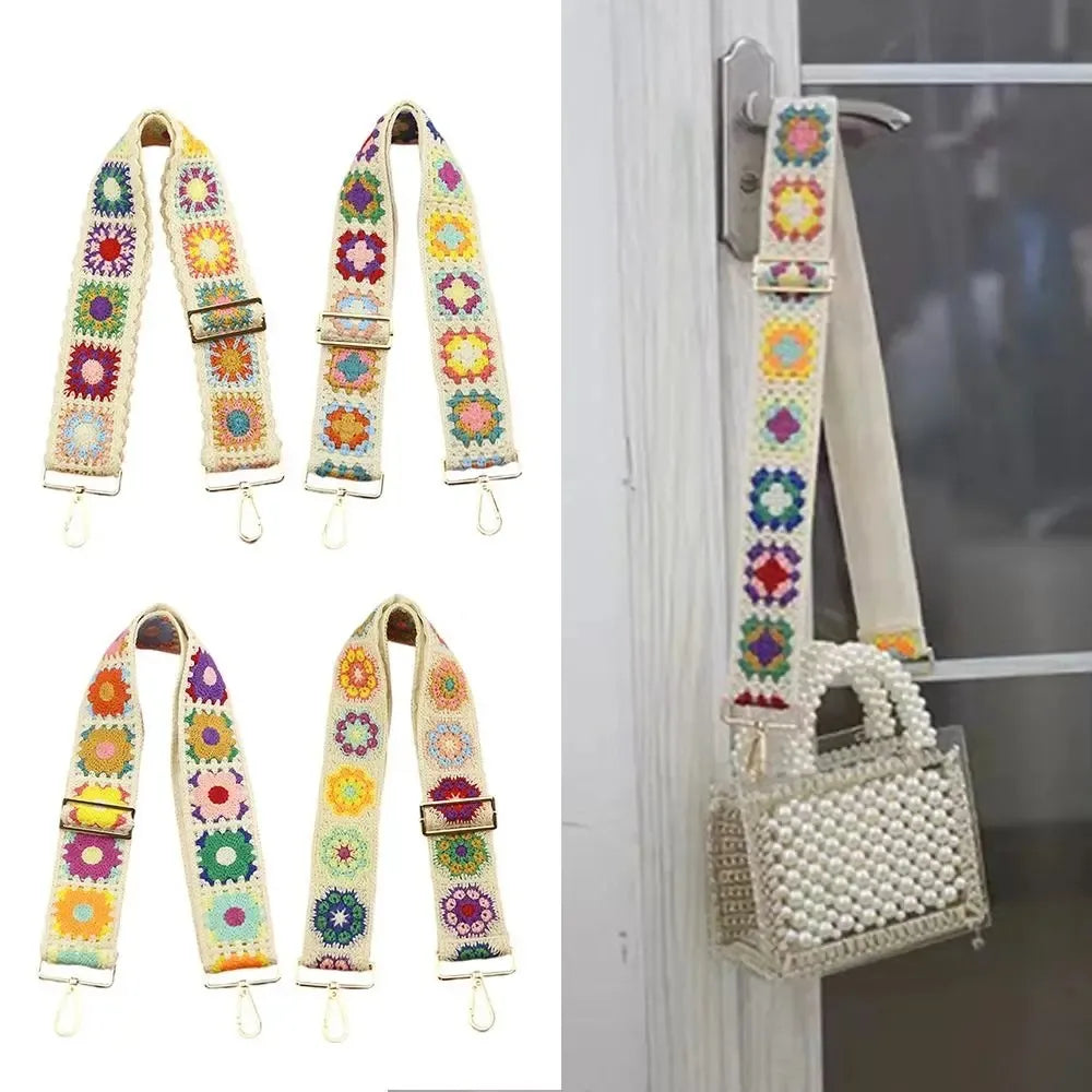 Retro Adjustable Woven Bag Straps