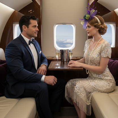 KOKO Mesh Feather Headband Fascinators