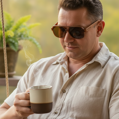 Oi Wood Polarized UV Protection Sunglasses