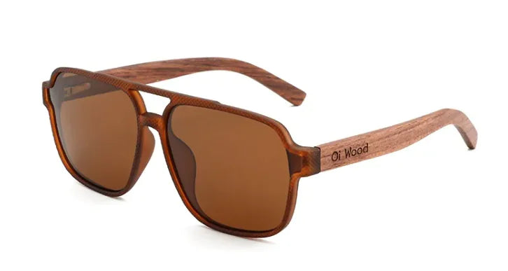 Oi Wood Polarized UV Protection Sunglasses