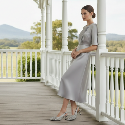 Kitten Heel Rhinestone Sandals