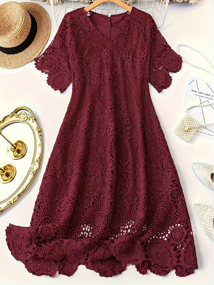 ZANZEA Plus Size Lace Maxi Dresses