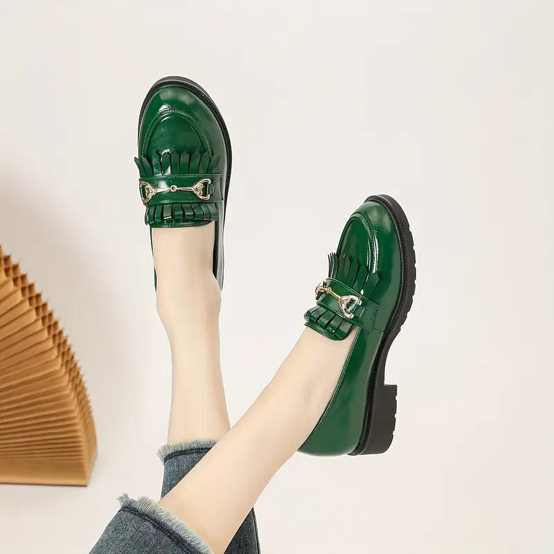 JENSEN Vegan Leather Tassel Loafers