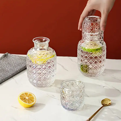 Vintage Water Carafe and Glass Set