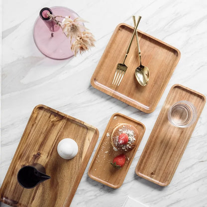 Handmade Acacia Wooden Serving Trays