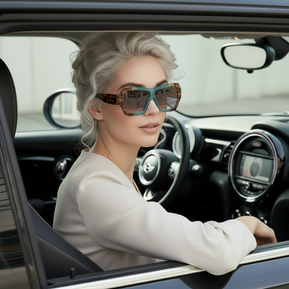 CAESAR Large Frame Integrated Sunglasses