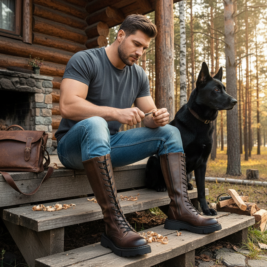 Vintage Leather Martin Riding Boots