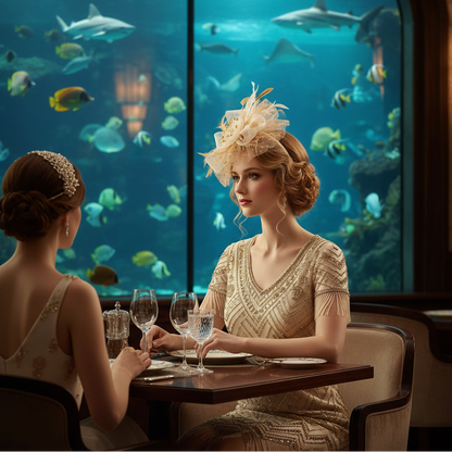 KOKO Mesh Feather Headband Fascinators