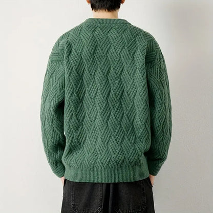 Hawthorne Acrylic Loose Knitted Aran Pullover Sweaters