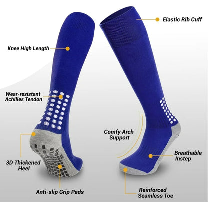 Grip Star Long Anti Slip Football Socks