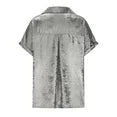 Metallic Polyester Short Sleeve Blouse