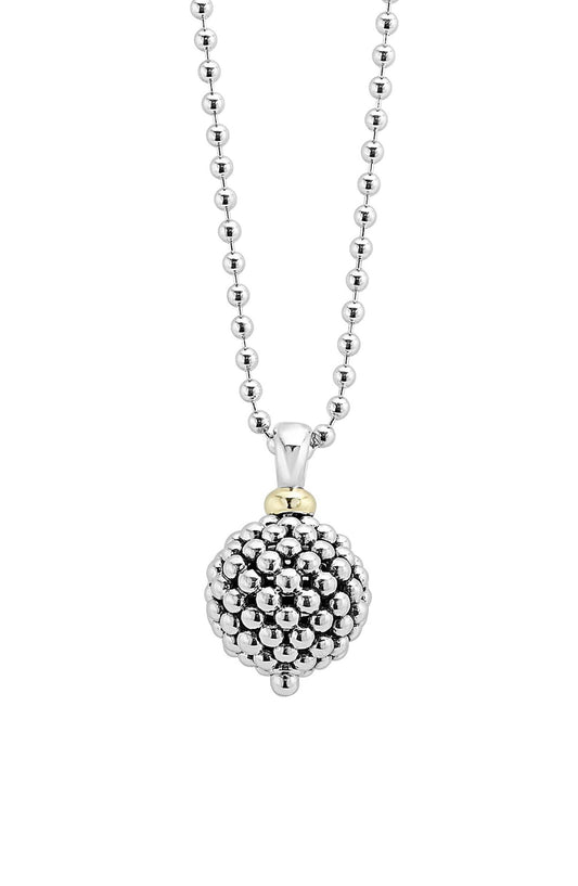 Sterling Silver Lagos Caviar Beaded Ball Necklace