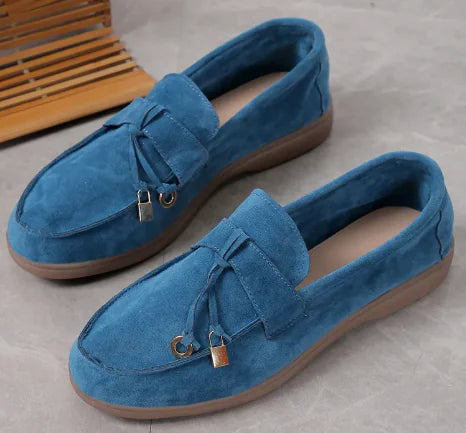 Loro Suede Charm Loafers