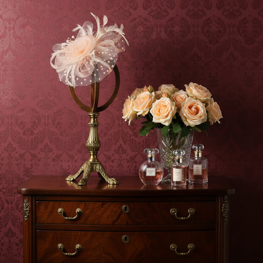 KOKO Mesh Feather Headband Fascinators