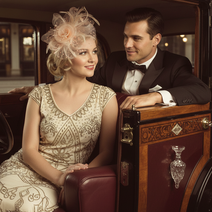 KOKO Mesh Feather Headband Fascinators