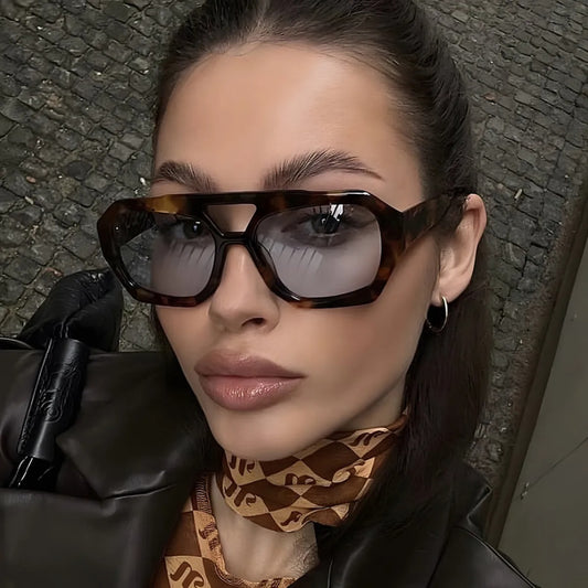 SHAUNA Double Bridge Sunglasses
