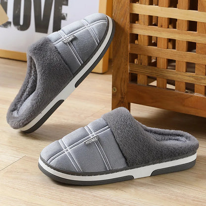 Suede Gingham Slippers