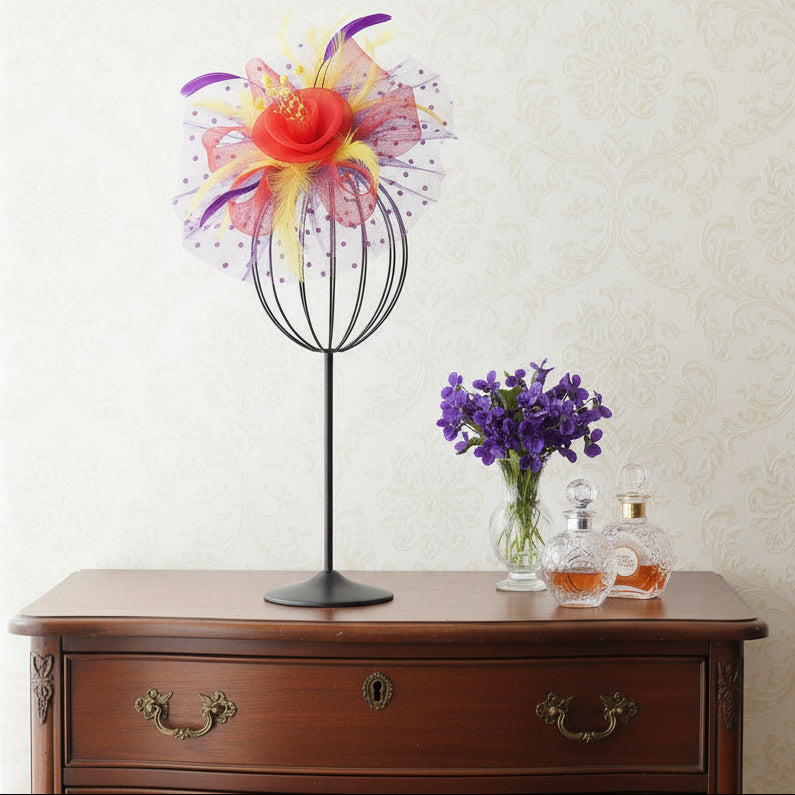 KOKO Mesh Feather Headband Fascinators