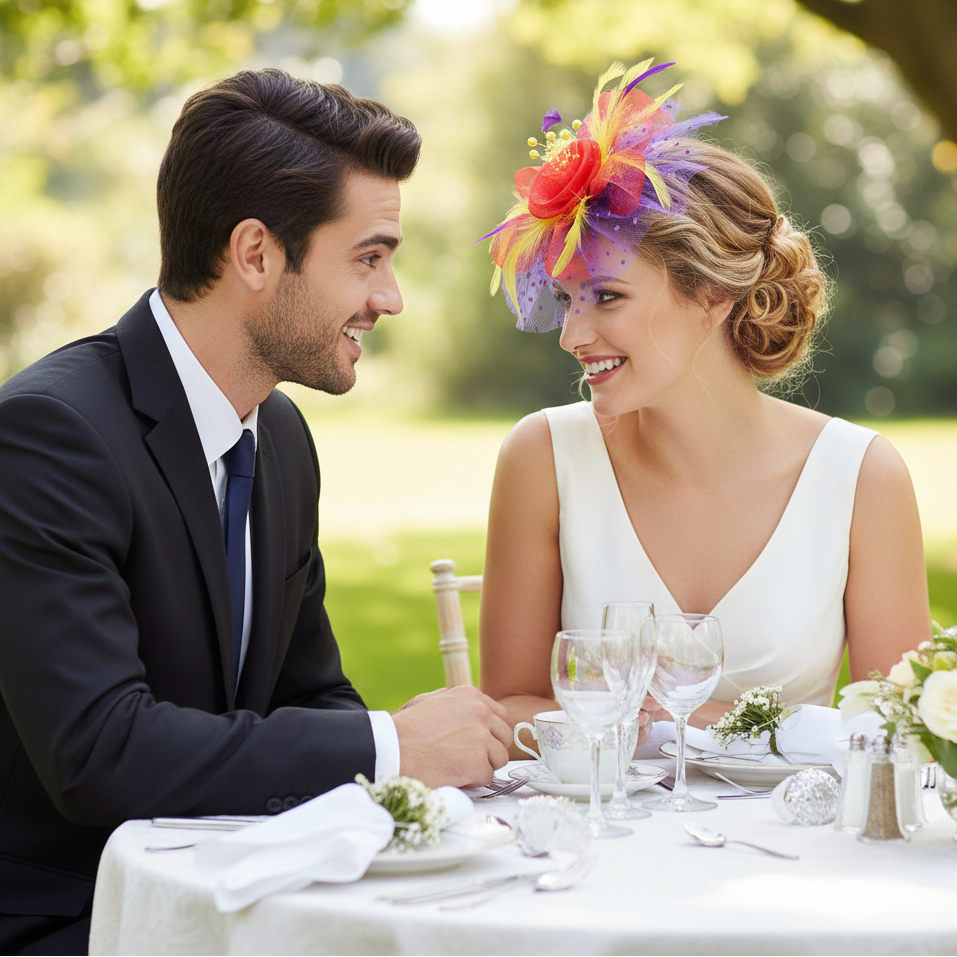 KOKO Mesh Feather Headband Fascinators