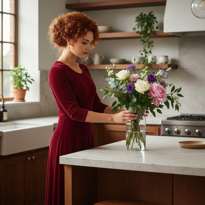 Velvet 3/4 Sleeve Midi Dress