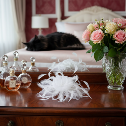 KOKO Mesh Feather Headband Fascinators