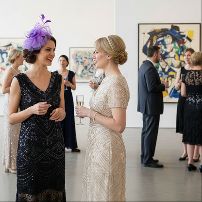 KOKO Mesh Feather Headband Fascinators