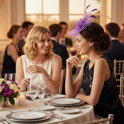 KOKO Mesh Feather Headband Fascinators