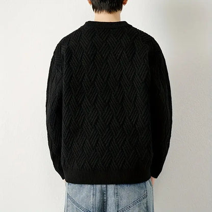 Hawthorne Acrylic Loose Knitted Aran Pullover Sweaters