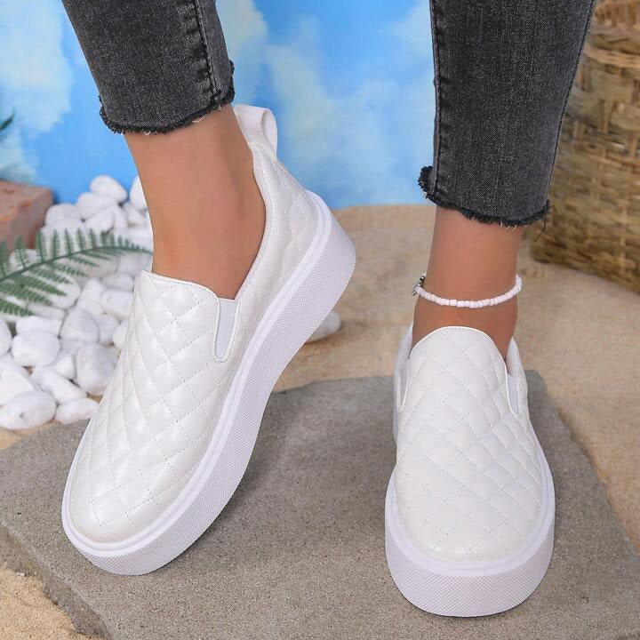Quilted Platform Trainer Sneakers