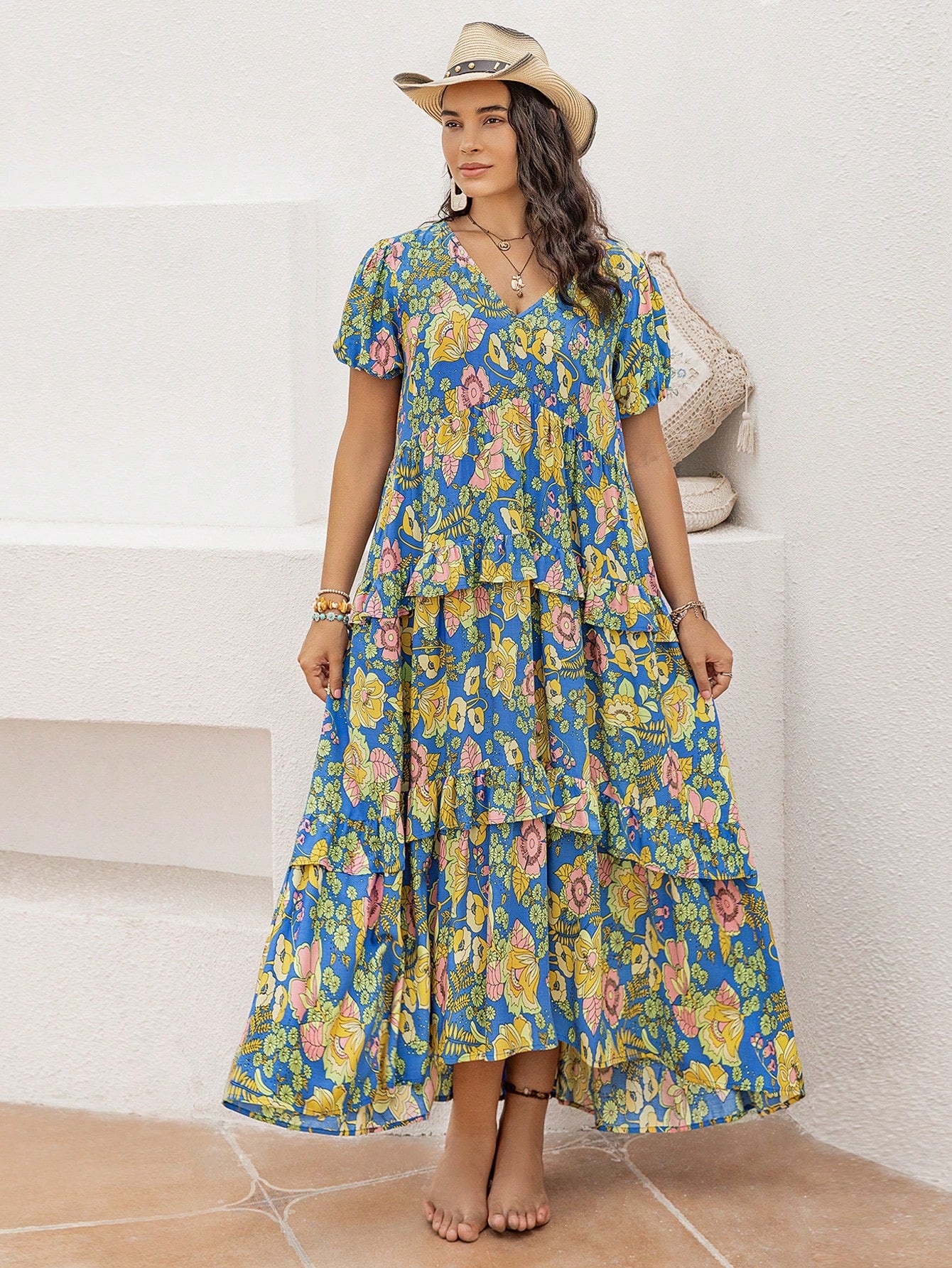 Rustty Dustty Plus Size Viscose Boho Dress