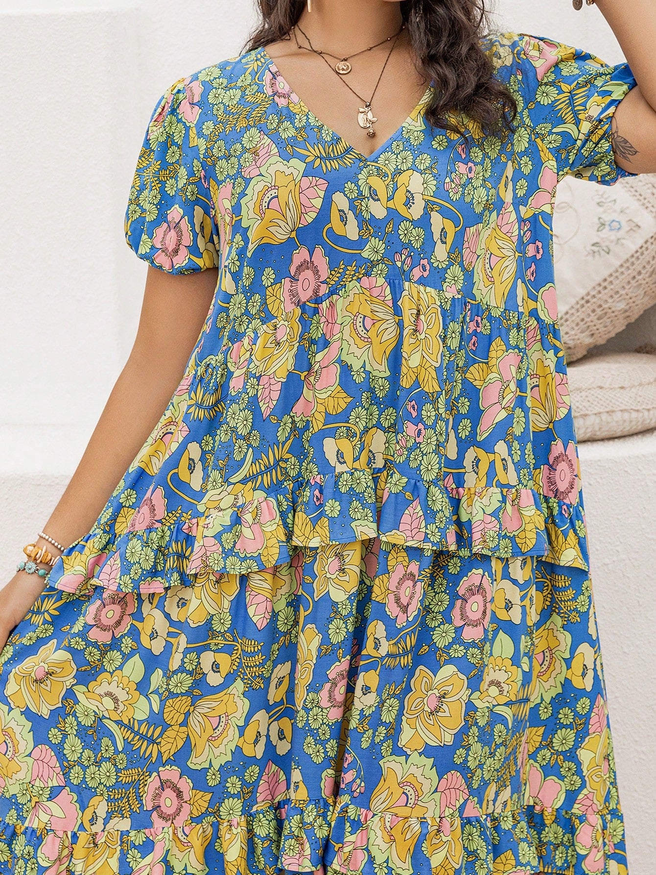Rustty Dustty Plus Size Viscose Boho Dress