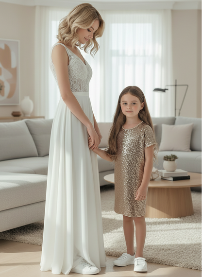 GEM Sparkling Sequin A-Line Dress